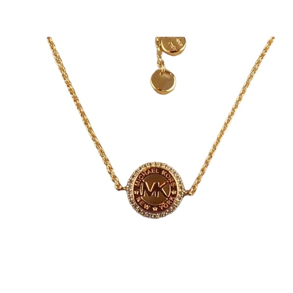 ✅MK Fashion Rose Gold-Tone Pendant Necklace+14k Slider Rose Gold Bracelet Set - Picture 7 of 8